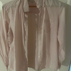 Banana Republic Women’s Button-Down Shirt – Pink/White Stripe